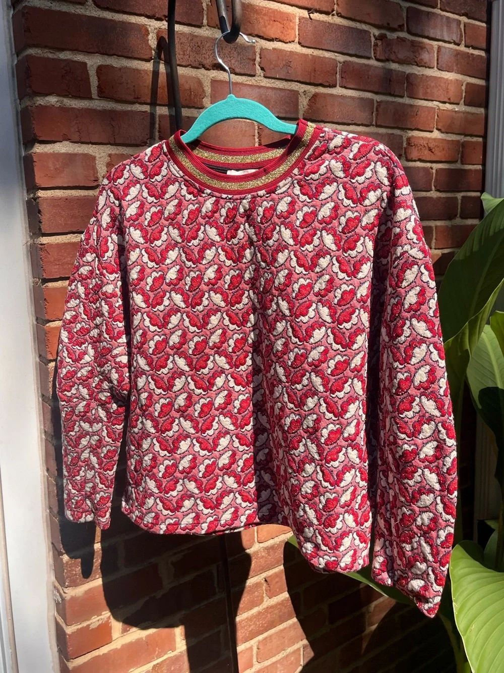 H&M Metallic Jacquard Sweatshirt NWT